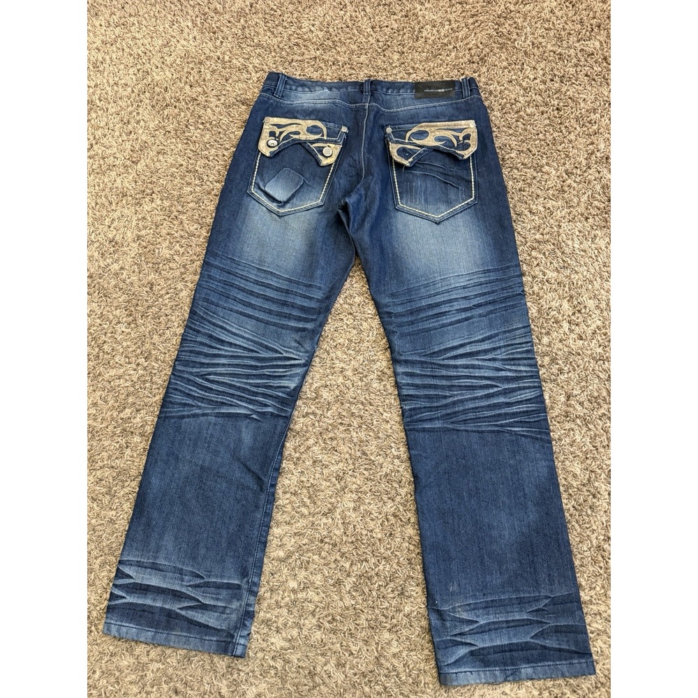 Vintage Y2K Raw Blue Premium RB Jeans Blue Regular Mens Size 36x34